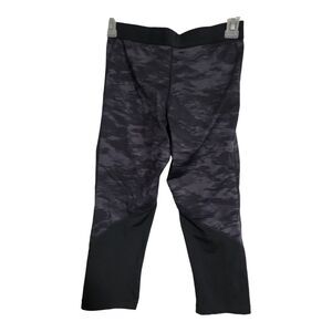 Nike Pro Womens Pants Size LARGE Gray Black CAMO Swirl Exercise